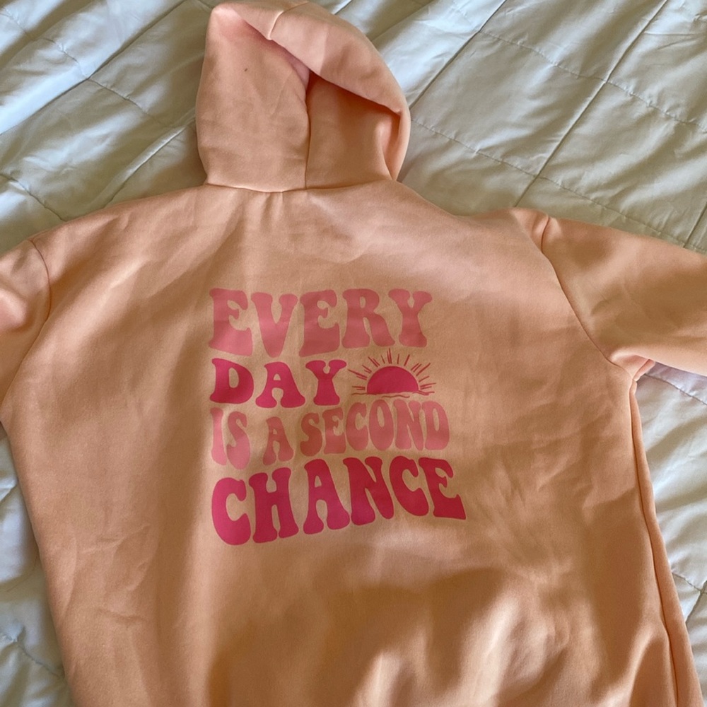pink hoodie